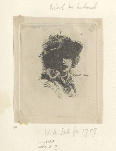 Zelfportret setter Saskia: alleen Rembrandt Samling av åttifem originaltrykk (serietittel) av Claude Henri Watelet