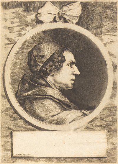 Portrett av en abbed av Claude Henri Watelet after Charles Nicolas Cochin II