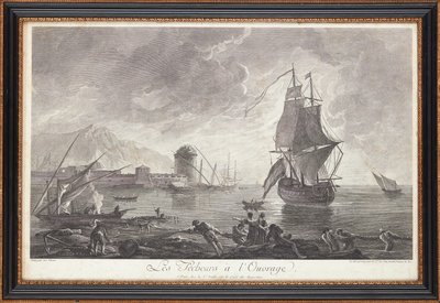 Franske stålgraveringer av Claude Joseph (after) Vernet