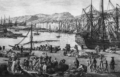 Old Port of Toulon, sett fra kvartermesterens butikker, serie av 