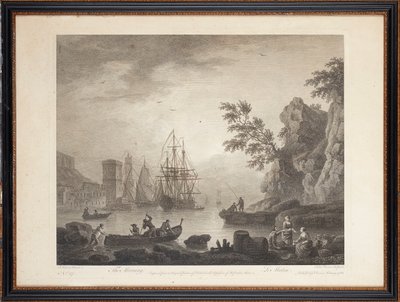 Ti franske stålstikk av Claude Joseph (after) Vernet