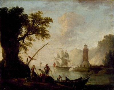 En kystutsikt fra Middelhavet, uten dato av Claude Joseph Vernet