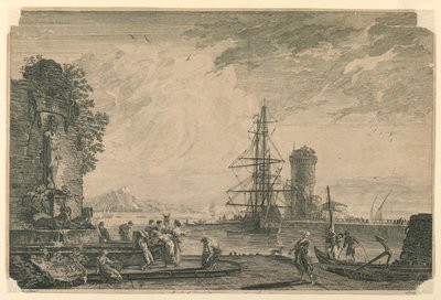 I havn (italiensk havn) av Claude Joseph Vernet