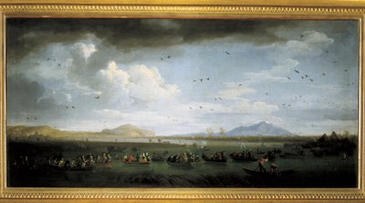Charles de Bourbon jakter ender ved Lake Patria, maleri av Joseph Vernet av Claude Joseph Vernet