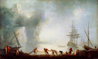 Daggry over Capri. Mist, c1745. av Claude Joseph Vernet
