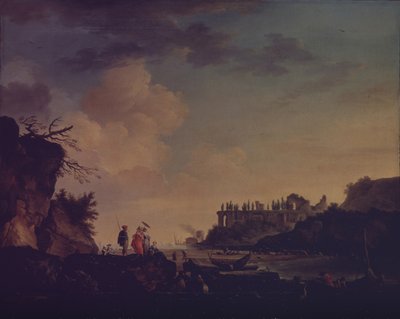 Ruiner nær munningen av en elv, 1748 av Claude Joseph Vernet