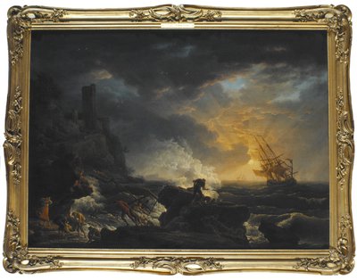 Skipsvrak av Claude Joseph Vernet