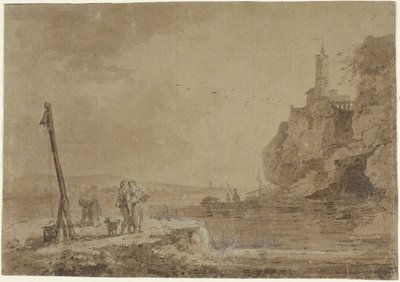 Liten havn under klippene av Claude Joseph Vernet