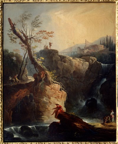 Fossen Maleri av Joseph Vernet (1714-1789) 1773 Søn. 0,75x0,6 m Rouen, Musee des Beaux Arts. av Claude Joseph Vernet