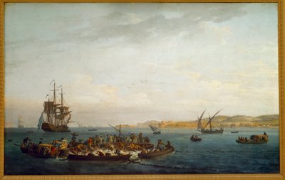 Tunfiske. Maleri av Joseph Vernet (1714-1789) Paris fra 1700-tallet, Musee de la Marine av Claude Joseph Vernet