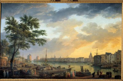 Utsikt over havnen i La Rochelle Maleri av Joseph Vernet (1714-1789) 1762 Paris, Musee de la Marine av Claude Joseph Vernet