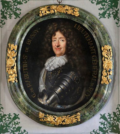 Portrett av Roger Bussy-Rabutin. Bussy-Rabutins slott. av Claude Lefebvre