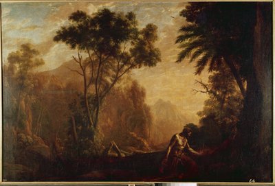 Landskap med Saint Onuphrius (olje på lerret, ca. 1638) av Claude Lorrain