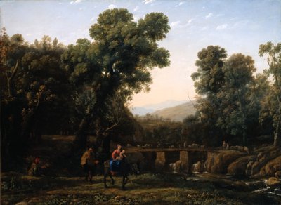 The Flight Into Egypt (olje på lerret) av Claude Lorrain (1600 82)