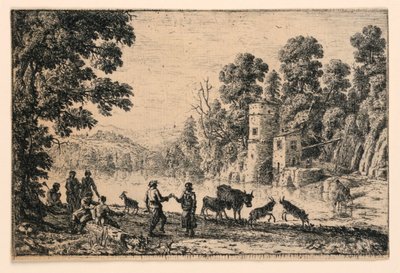 Dans på elvebredden av Claude Lorrain