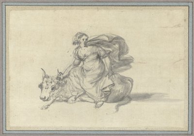 Europa på oksen Studier av dyr fra Animal Album (serietittel) av Claude Lorrain