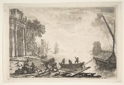 Havnescene med stigende sol, 1634. av Claude Lorrain