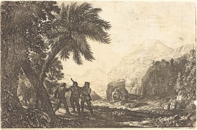 Landskap med Brigands (Scène de brigands) av Claude Lorrain