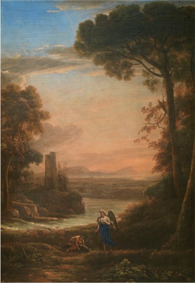 Landskap med Tobias og engelen, 1639-1640. av Claude Lorrain