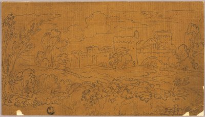 Landskap med Walled Town av Claude Lorrain