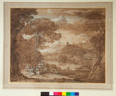 Landskap med nymfen Egeria som sørger over Numa av Claude Lorrain