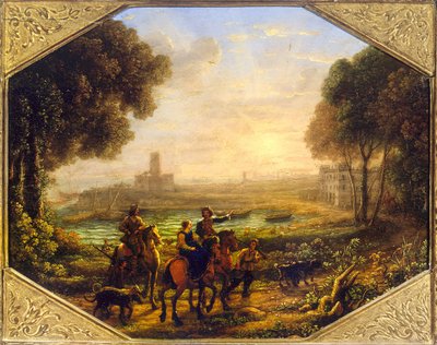 Landskap med havnen i Santa Marinella av Claude Lorrain