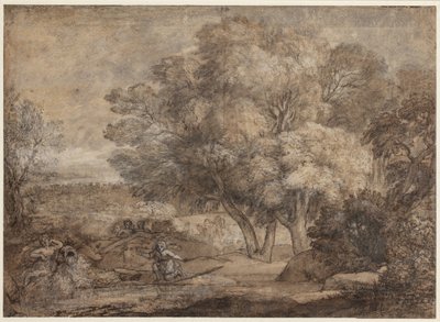 Landskap med Narcissus og Echo av Claude Lorrain