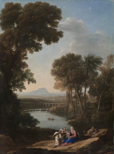 Hvil på flukten til Egypt, tidlig på 1640-tallet. av Claude Lorrain