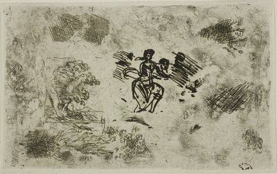 Sittende kvinne og andre skisser av Claude Lorrain