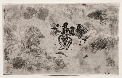 Studie av en sittende kvinne og andre skisser av Claude Lorrain