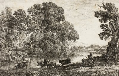 The Cowherd, 1636 av Claude Lorrain