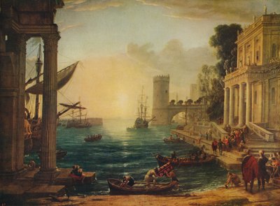 Ombordstigningen til dronningen av Saba, 1648, c1915 av Claude Lorrain