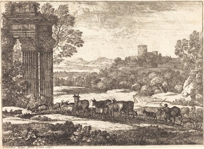 Flokken vender tilbake i stormfullt vær av Claude Lorrain