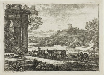 Flokken vender tilbake i stormfullt vær av Claude Lorrain