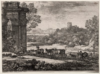 Flokken vender tilbake i stormfullt vær av Claude Lorrain