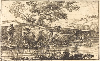 flokken på vanningsplassen av Claude Lorrain