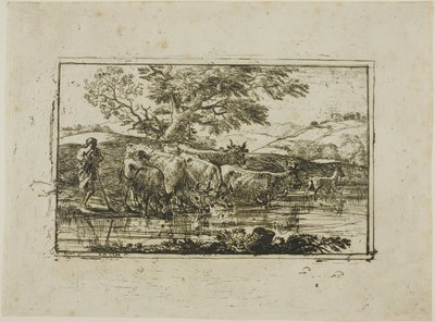 flokken på vanningsplassen av Claude Lorrain