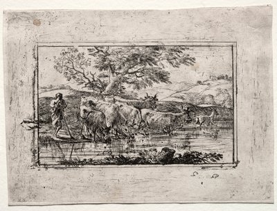 flokken på vanningsplassen av Claude Lorrain
