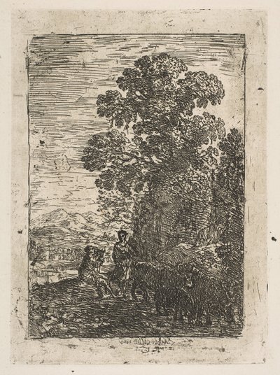 Gjeteren og gjeterinnen, ca. 1630. av Claude Lorrain