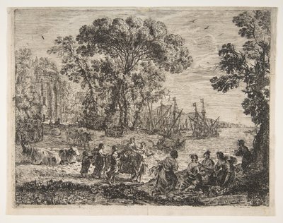 Voldtekten av Europa, 1634. av Claude Lorrain