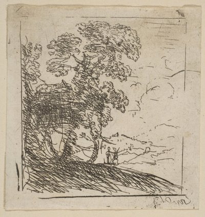 The Two Landscapes Right Tree, ca. 1630. av Claude Lorrain