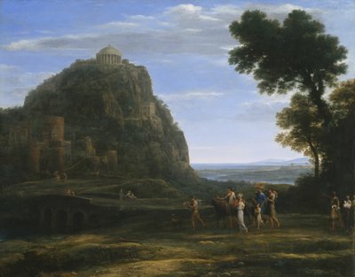 Utsikt over Delphi med en prosesjon av Claude Lorrain
