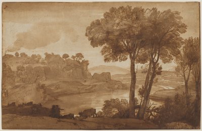 Utsikt over Acqua Acetosa recto, ca. 1645. av Claude Lorrain