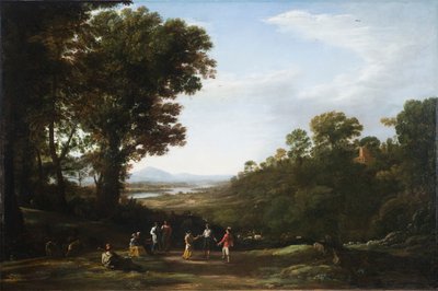 Landsbyboerne danser av Claude Lorrain