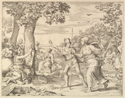 Allegori om god regjering i Frankrike, 1685. av Claude Mellan