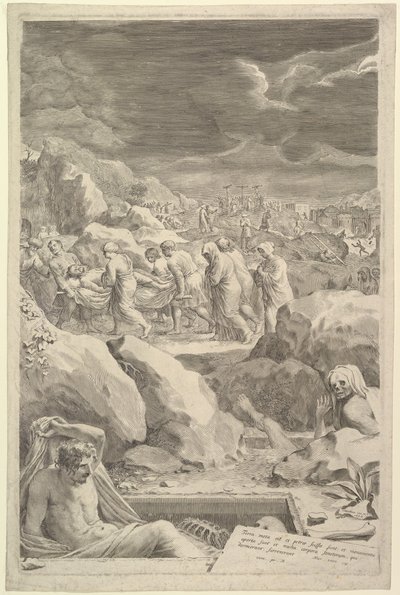 Kristi gravferd, 1678. av Claude Mellan