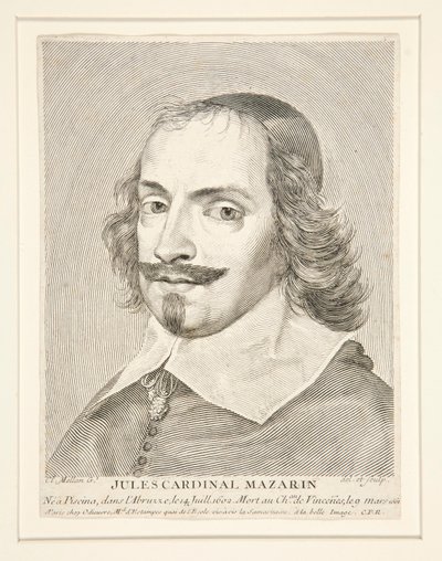 Kardinal Jules Mazarin (1602-1661) av Claude Mellan