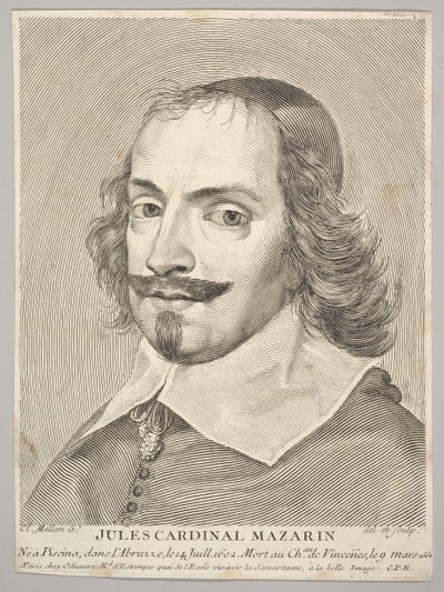 Kardinal Jules Mazarin. av Claude Mellan