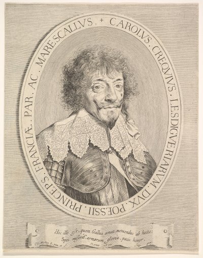 Charles I de Créquy, hertug av Lesdiguières, 1633. av Claude Mellan
