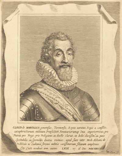 Claude de Marolles av Claude Mellan
